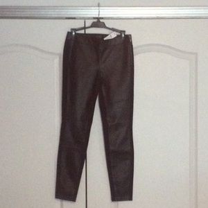 White House black market leather front pants